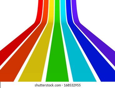 vector rainbow strip 3D