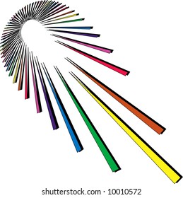 vector rainbow sunburst