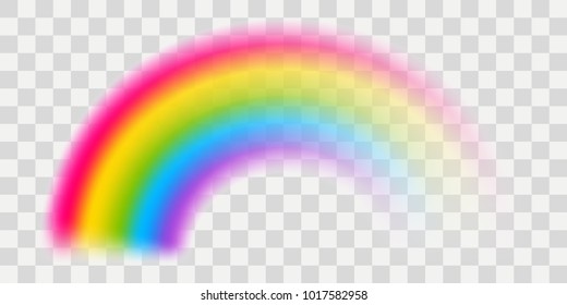 Vector rainbow with transparent effect