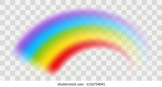 Vector rainbow with transparent effect