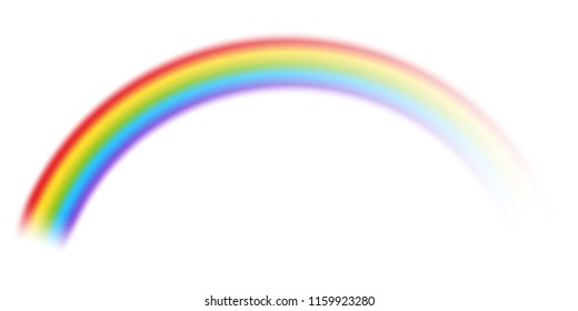 Vector rainbow with transparent effect on white background