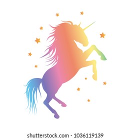 Vector rainbow unicorn