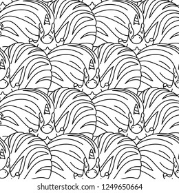 vector rainbow unicorn pattern coloring book page