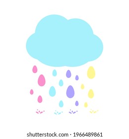 Vector rainbow unicorn Rain in the heart For the screen on the shirt to give to the girl.