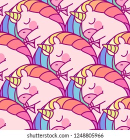 vector rainbow unicorn seamless pattern wall art