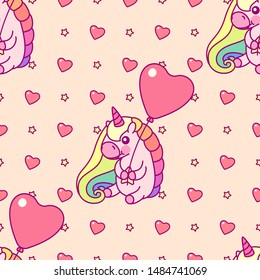 vector rainbow unicorn seamless pattern wall art