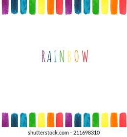 Vector rainbow watercolor background