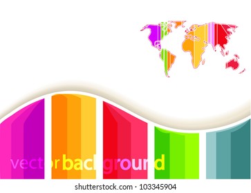 Vector rainbow world background