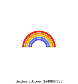 of vector rainbows white background
