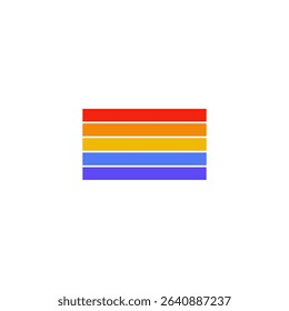 of vector rainbows white background