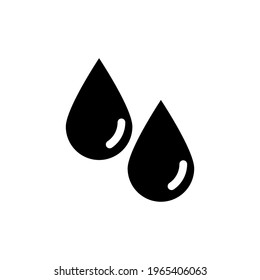 Vector raindrops icon on a white background.