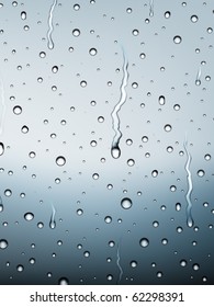 vector raindrops on glass