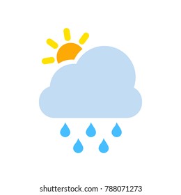 vector rainy symbol - weather forecast