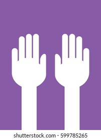 Vector Raised Hands