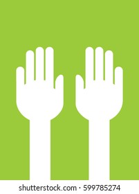 Vector Raised Hands