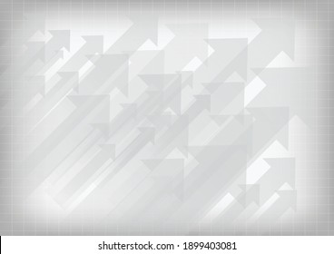 Vector : Raising Arrows On Gray Grid Background