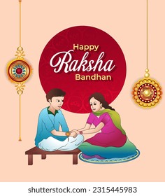 Banda vectorial raksha en la ilustración del vector de fondo gradiente.