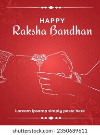 Vektorraksha-Bandhon auf Farbverlauf-Hintergrund, Vektorgrafik.