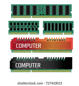 Vector Ram Computer Game Memory Isolated Stock Vector (Royalty Free ...