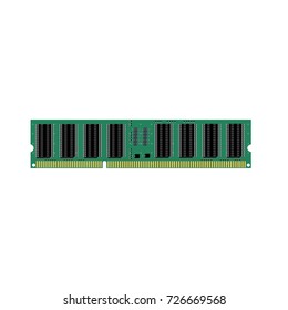 Vector. RAM computer notebook Memory isolated white background