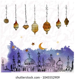 Vector Ramadan Greeting Card.