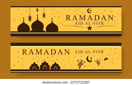 Vector Ramadan Kareem Banner Hintergrund arabischer eid Design brauner Stil Illustration perfekt Design