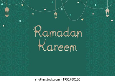 Vektor - Ramadan Kareem Design, Laterne, heller oder grüner Hintergrund. Islam, arabische Tradition. Kann für Grußkarten, Banner, Poster verwendet werden.