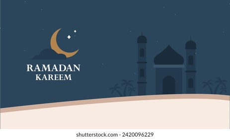 Vector Ramadan kareem elegant banner template design