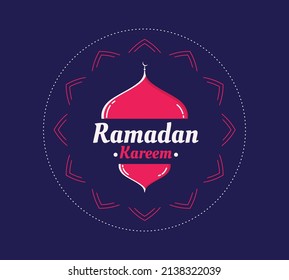 vector ramadan kareem with geometric concepts and part of the mosque decoration. vector illustration. ramadan kareem. can be used for wallpapers, backgrounds, and banners