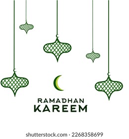 Vector Ramadan Kareem, gut für Grußkarte und Hintergrund.