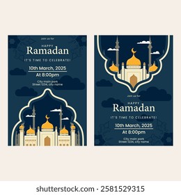 Vector  ramadan kareem islamic festival poster background design vector