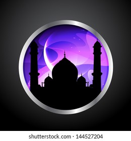 vector ramadan kareem label design