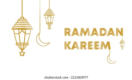 vector of ramadan kareem text with ornament, design template for banner, flyer, poster, card.