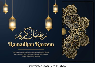 Vector ramadan kareem traditional islamic festival religious background vector
