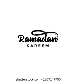 Vector of Ramadan kareem typography logo design template illustration