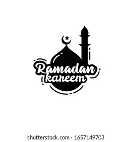 Vector de Ramadan kareem plantilla de diseño de tipografía