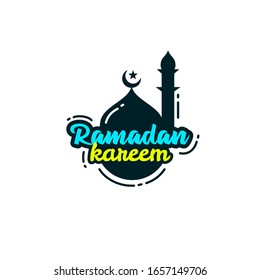 Vector de Ramadan kareem plantilla de diseño de tipografía