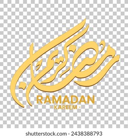 Vector Ramadan Kareem Tipografía Urdu 2024