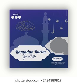Vector ramadan spezielles Menü für Social Media Post Design-Vorlage