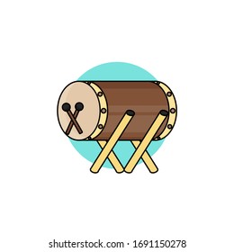 vector ramadhan drum illustration icon flat design