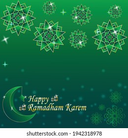 Vector ramadhan kareem decorated with ornaments