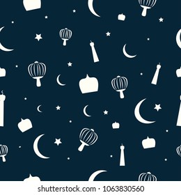 Vector of Ramadhan seamless pattern. Great for greeting cards, poster, banner, wallpaper or textile print.