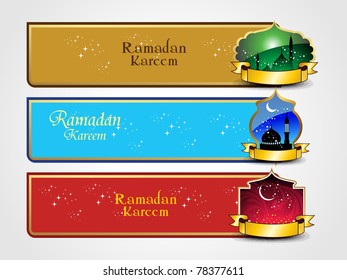 vector ramazan mubarak banner