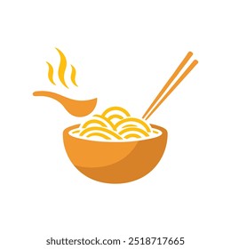 Vector ramen illustration logo design