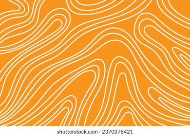 Vector ramen fondo de pasta. Banner naranja abstracto de fideos, patrón ondulado. Spaghetti backdrop.