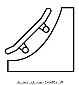 Vector Ramp Outline Icon Design
