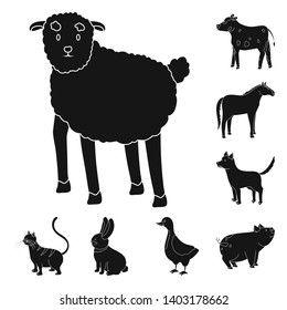 Vector  of ranch  and organic  sign. Collection of ranch  and food vector icon for stock.
