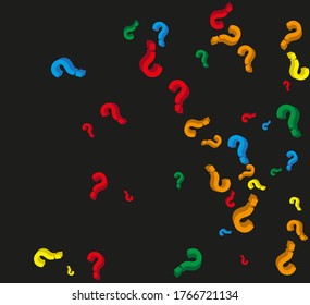 Vector random 3d question mark background