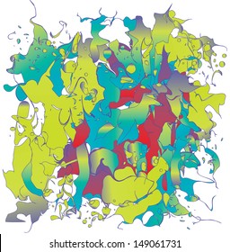 vector random cartoon coral pattern background