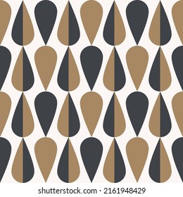 Vector random drops pattern luxury black-gold color seamless background. Modernist mid-century design. Use for fabric, textile, interior decoration elements, upholstery, wrapping.